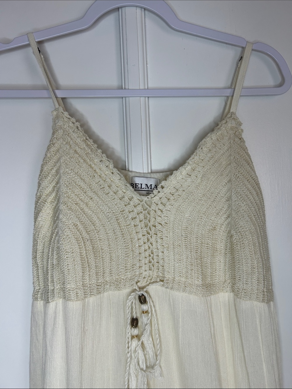 Crochet Top Flowy Maxi Dress - Picture 4 of 8